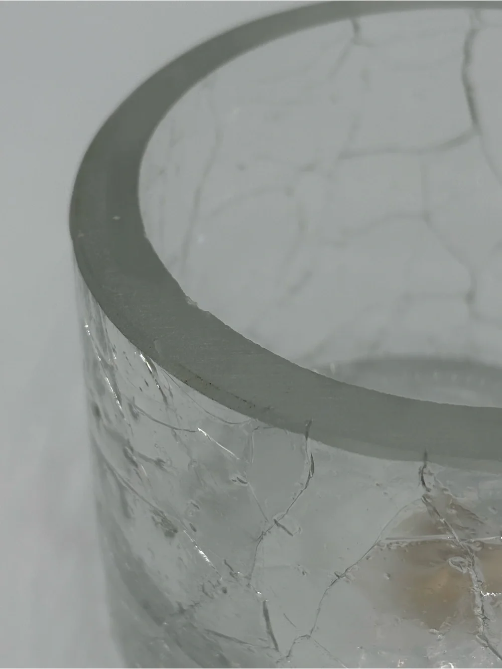 Vintage Blenko Clear Crackle Glass Wine Bottle Coaster Mid Century